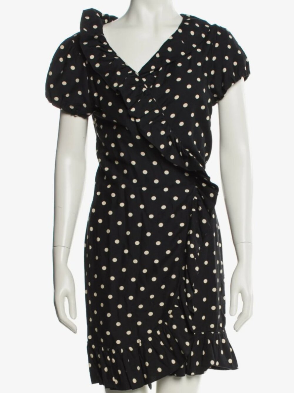 Moschino Cheap & Chic Polka Dot Wrap Dress